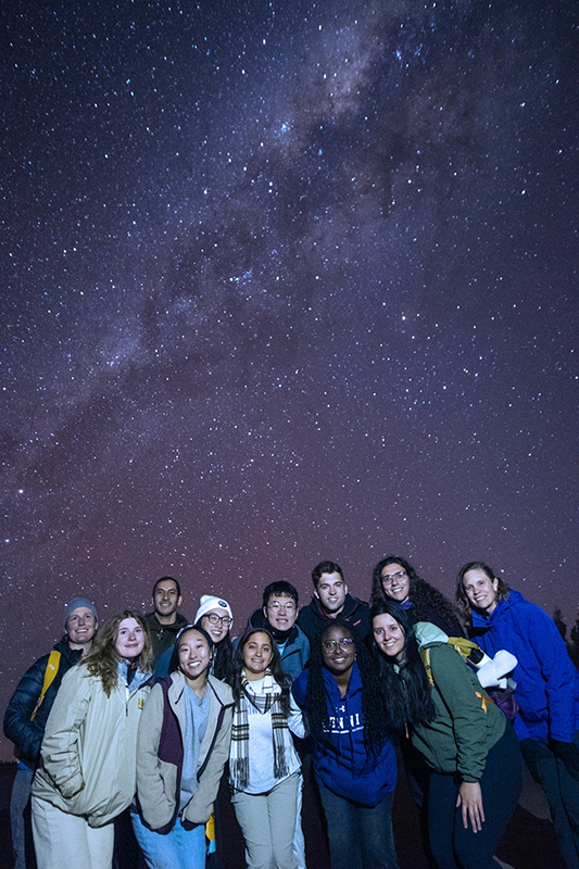 The group, under the stars